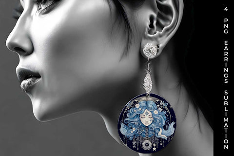 Luna Boho Goddess - Enchanting Earrings Sublimation Bundle Sublimation Sintegra 