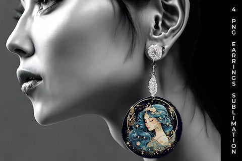 Luna Boho Goddess - Enchanting Earrings Sublimation Bundle Sublimation Sintegra 