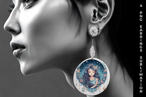 Luna Boho Goddess - Enchanting Earrings Sublimation Bundle Sublimation Sintegra 