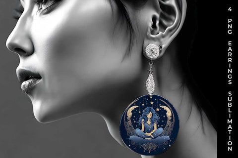 Luna Boho Goddess - Enchanting Earrings Sublimation Bundle Sublimation Sintegra 