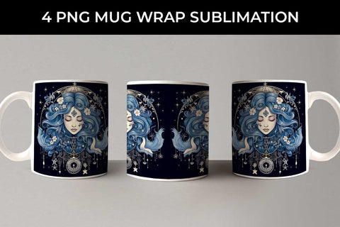 Luna Boho Goddess - Enchanting Mug Wrap Sublimation Bundle Sublimation Sintegra 