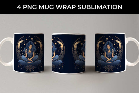 Luna Boho Goddess - Enchanting Mug Wrap Sublimation Bundle Sublimation Sintegra 
