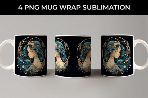 Luna Boho Goddess - Enchanting Mug Wrap Sublimation Bundle Sublimation Sintegra 