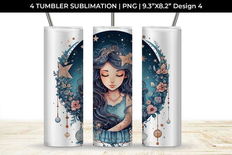 Luna Boho Goddess - Enchanting Tumbler Wrap Bundle Sublimation Sintegra 