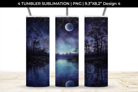 Lunar Elegance Tumbler: Moon Phases, Night Serenade, Celestial Beauty Sublimation Sintegra 