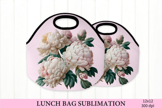 Lunch Bag Sublimation Design.Flower Lunch Bag PNG Sublimation Olga Terlyanskaya 