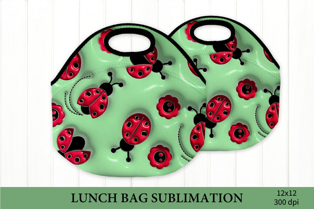 Lunch Bag Sublimation PNG. Lady Bug Lunch Bag PNG Sublimation Olga Terlyanskaya 