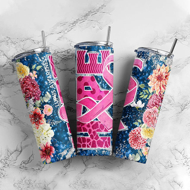 Lupus awareness purple ribbon Hope 20 oz Skinny Tumbler Sublimation Design Digital Download Sublimation CaldwellArt 