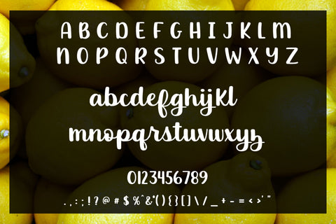 Luscious Lemon - A thick script font Font Stacy's Digital Designs 