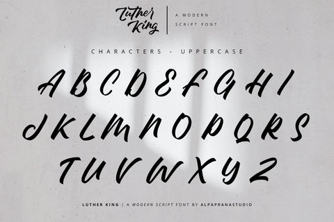 Luther King - Modern Script Font - So Fontsy