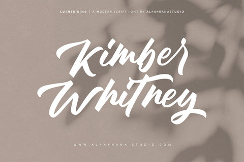 Luther King - Modern Script Font Font Alpaprana Studio 