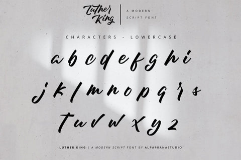 Luther King - Modern Script Font Font Alpaprana Studio 