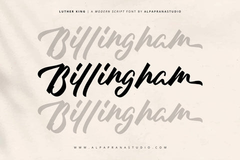 Luther King - Modern Script Font Font Alpaprana Studio 