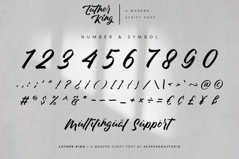 Luther King - Modern Script Font Font Alpaprana Studio 