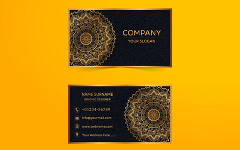 Luxury Golden Business Card SVG naemmiah021 
