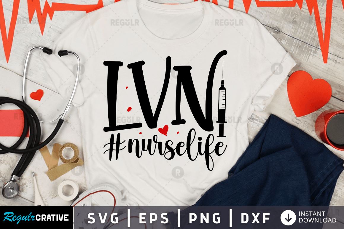 LVN, I will be there for you, Nurse t-shirt design for commercial use - Buy  t-shirt designs