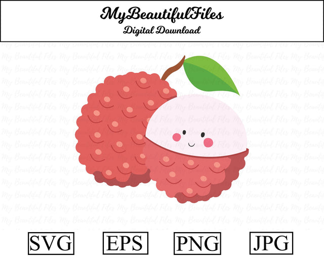 lychees - fruit SVG MyBeautifulFiles 