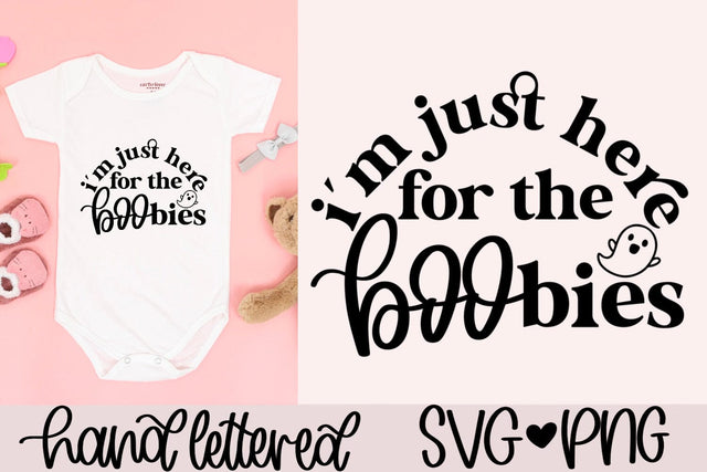 'm just here for the boobies svg, halloween baby svg, funny baby halloween svg, cute halloween svg, halloween breastfeeding svg SVG AnitaAlyiaLettering 