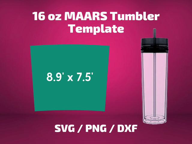 MAARS 16 oz tumbler template SVG BambinaCreations 