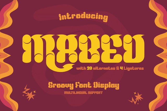 Mabed | Groovy Retro Font Font twinletter 
