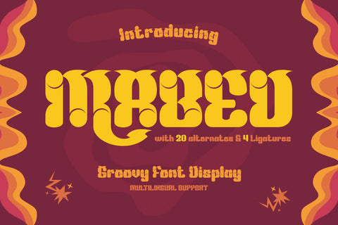 Mabed | Groovy Retro Font Font twinletter 