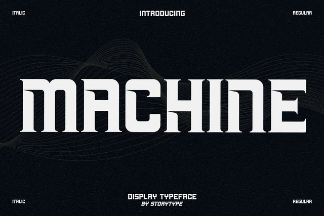MACHINE Typeface Font Storytype Studio 