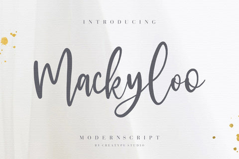 Mackyloo Modern Script Font Creatype Studio 