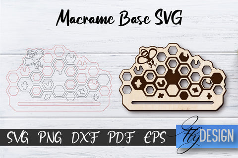 Macrame Base SVG Bundle | Macrame Cut SVG | CNC files SVG Fly Design 