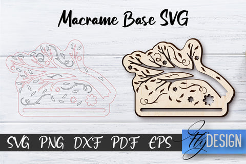 Macrame Base SVG Bundle | Macrame Cut SVG | CNC files SVG Fly Design 