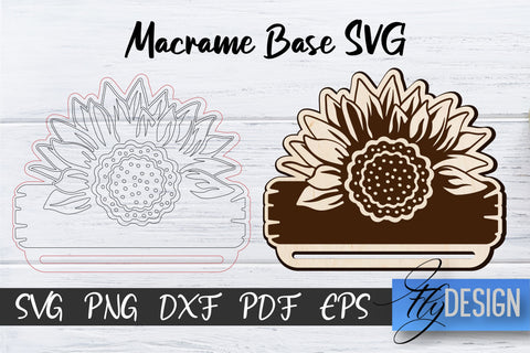 Macrame Base SVG Bundle | Macrame Cut SVG | CNC files SVG Fly Design 