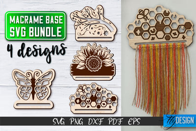 Macrame Base SVG Bundle | Macrame Cut SVG | CNC files SVG Fly Design 