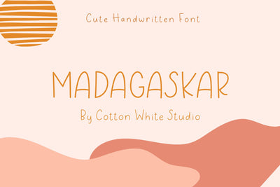 Madagaskar Font Cotton White Studio 