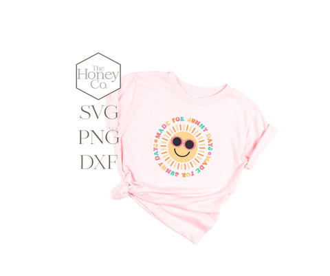 Made for Sunny Days SVG | Retro Summer Sublimation and SVG SVG The Honey Company 