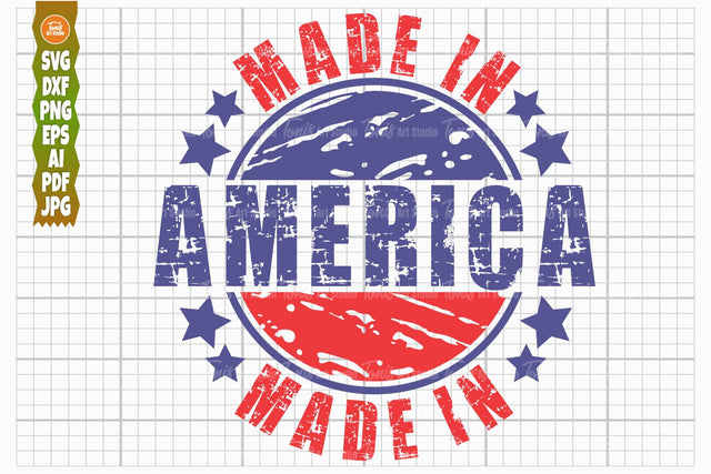 Made in America SVG, 4th of july SVG, Grunge Svg SVG TonisArtStudio 