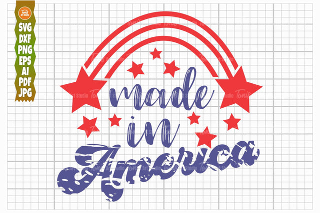 Made in America SVG, 4th of july SVG, Patriotic Svg SVG TonisArtStudio 