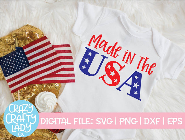 Made in the USA | 4th of July SVG Cut File SVG Crazy Crafty Lady Co. 