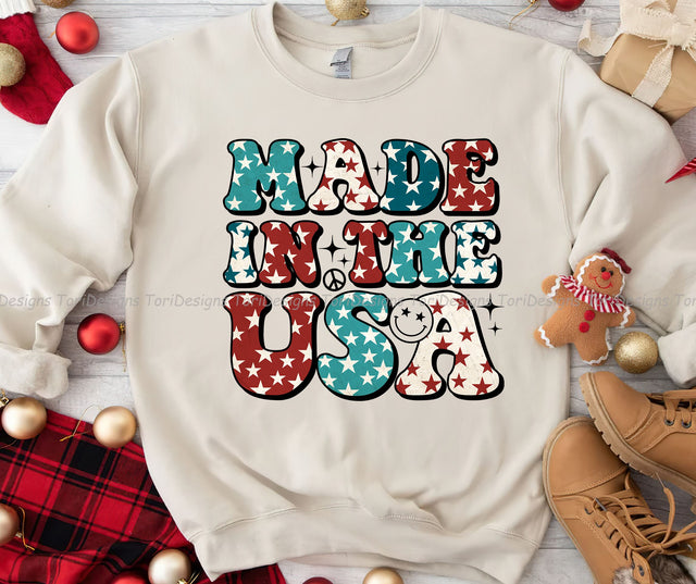 Made In The USA PNG, uly 4th PNG, Digital Design Download, File for sublimation, Fourth of July Design, Independence Day Digital Sublimation ToriDesigns 