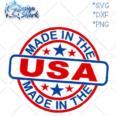 Made in the USA Stamp SVG Design Shark 