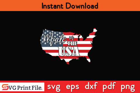 Made in the USA T-shirt Design SVG PNG Cut File SVG SVG Print File 