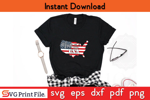 Made in the USA T-shirt Design SVG PNG Cut File SVG SVG Print File 