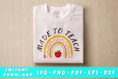 Made To Teach Rainbow SVG SVG HappyDesignStudio 