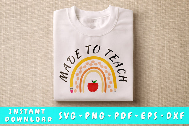 Made To Teach Rainbow SVG SVG HappyDesignStudio 