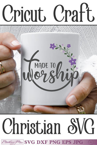 Made to Worship, Christian Bible Quote SVG SVG Madison Mae Designs 