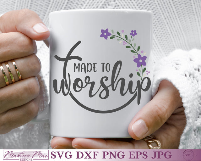 Made to Worship, Christian Bible Quote SVG SVG Madison Mae Designs 