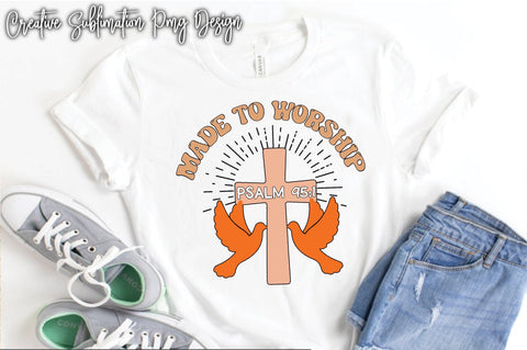 Made To Worship Psalm 95:1 Sublimation PNG Digital Pattern Creativeart88 