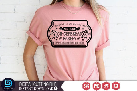 Made with lots of love and a big smile mrs. claus' gingerbread bakery bread cake cookies cupcakes SVG SVG DESIGNISTIC 