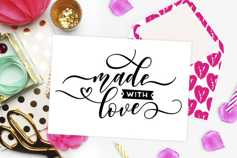 Made with love | Calligraphy cut file SVG TheBlackCatPrints 