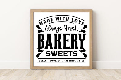 Made With Love | Farmhouse Bakery Sign SVG Cut File SVG Ikonart Design Shop 