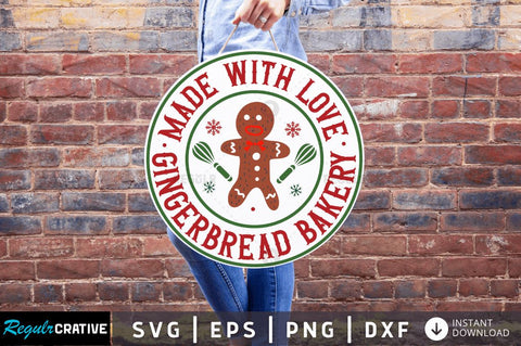 Made with love gingerbread SVG SVG Regulrcrative 