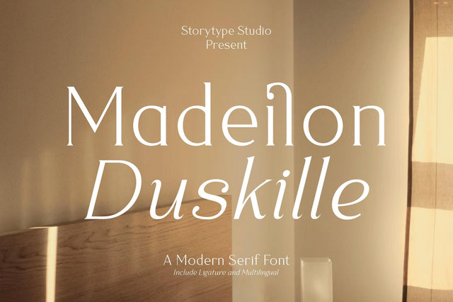 Madeilon Duskille Typeface Font Storytype Studio 